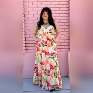 Hutch Vibrant Floral Maxi Dress